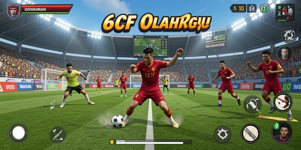 Screenshot gameplay 6CF menampilkan aksi seru dalam olahraga.