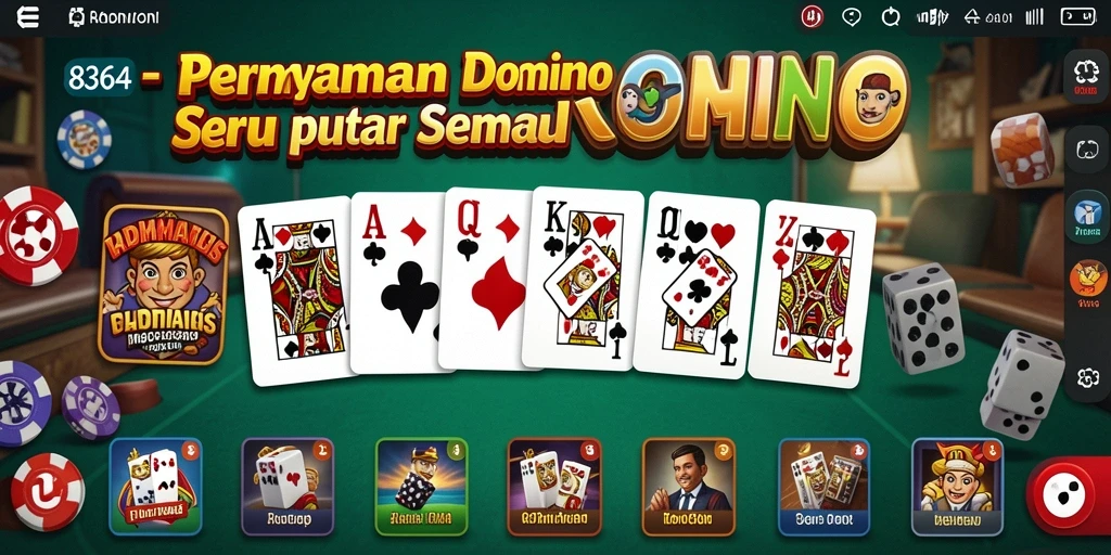 Screenshot gameplay 8364 menampilkan pengalaman seru bermain Domino.