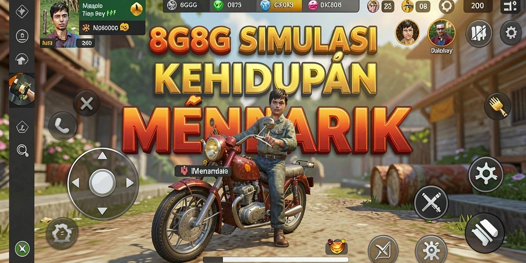 Tampilan menarik gameplay simulasi dalam 8G8G.