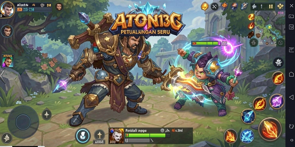 Tampilan seru gameplay ARPG dalam ATOM138 penuh aksi.