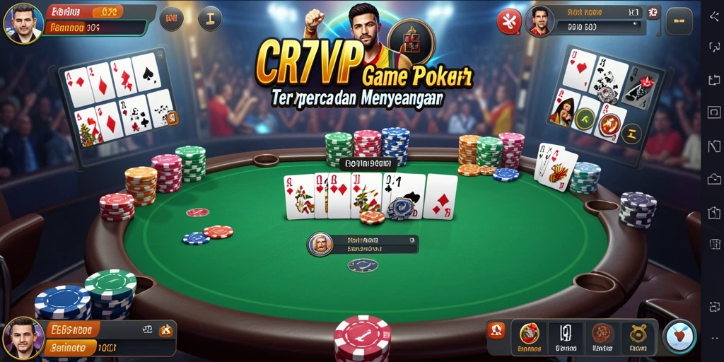 Tampilan gameplay seru dalam aplikasi CR7VIP yang penuh strategi Poker.