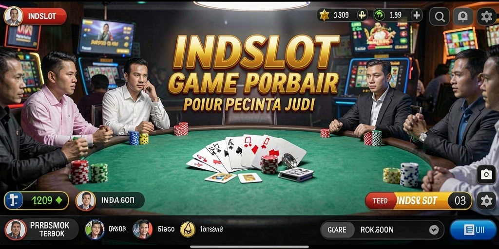 Tampilan menarik gameplay Poker di INDSLOT.