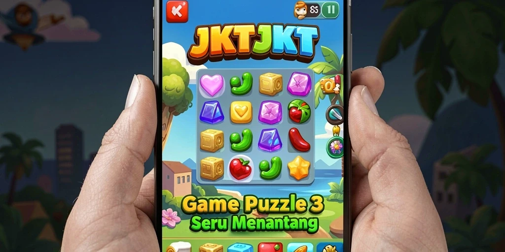 Tampilan menarik dari gameplay seru JKTJKT yang penuh warna.