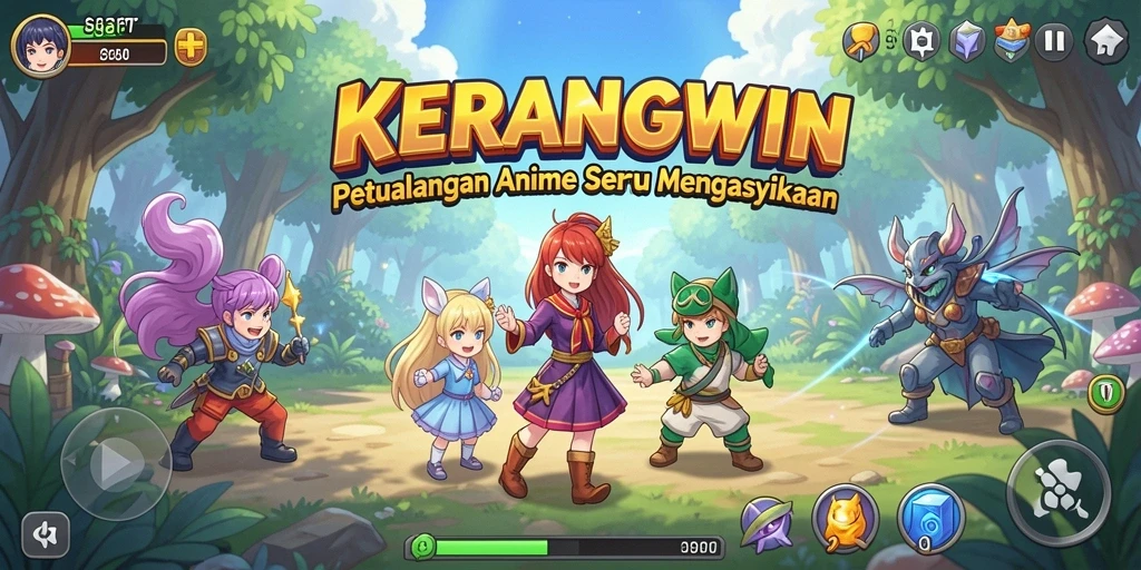 Tampilan gameplay <strong>KERANGWIN</strong> yang penuh aksi dan petualangan seru.