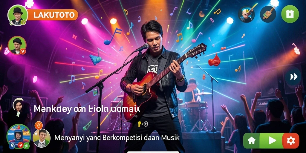 Tampilan gameplay seru dalam bernyanyi dengan LAKUTOTO.