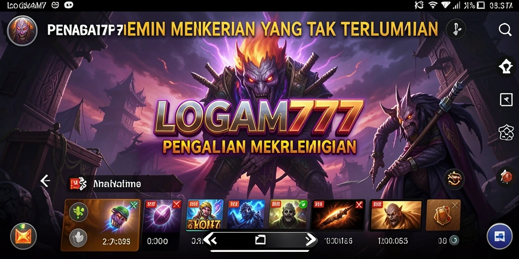 Tampilan gameplay LOGAM777 yang mencekam dan menakutkan.