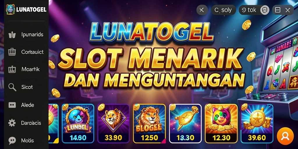 Tampilan menarik dari gameplay Slot LUNATOGEL yang penuh warna.