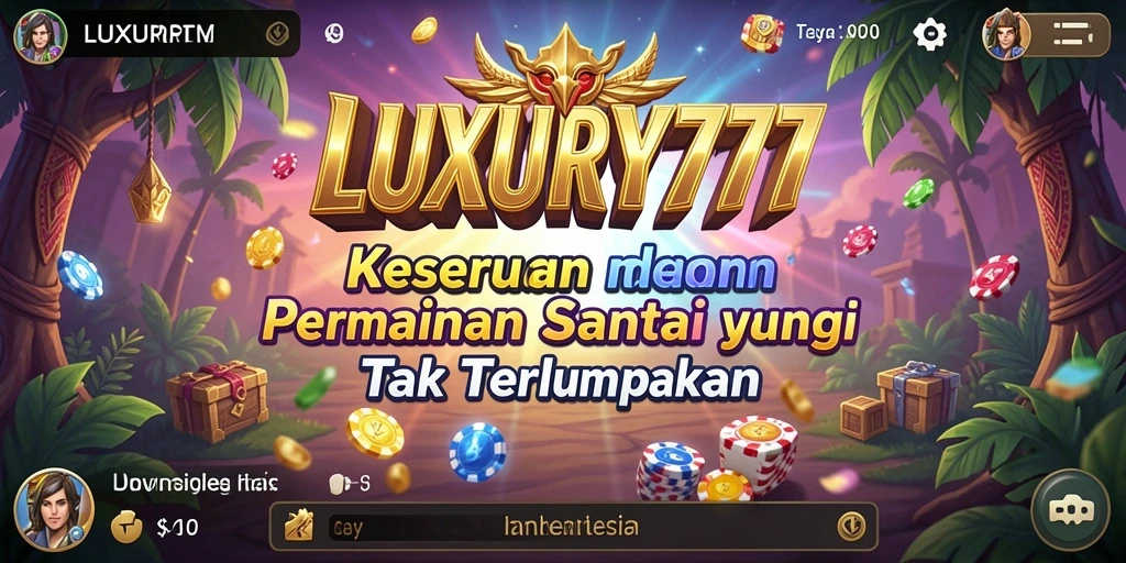 Screenshot gameplay LUXURY777 yang penuh warna dan seru.