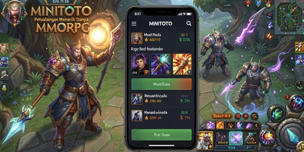 Tampilan screenshot gameplay <strong>MINITOTO</strong> menunjukkan petualangan epik di dunia MMORPG.