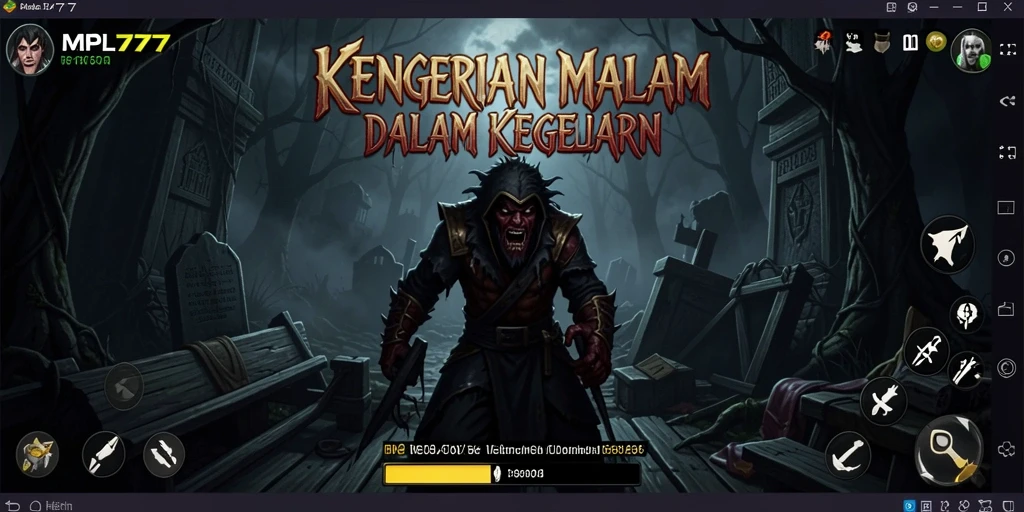 Screenshot menampilkan gameplay seram di MPL777 dengan suasana mencekam.