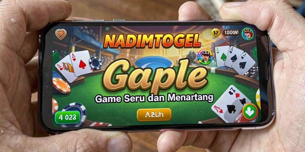 Tampilan gameplay seru dari NADIMTOGEL dengan suasana Gaple.