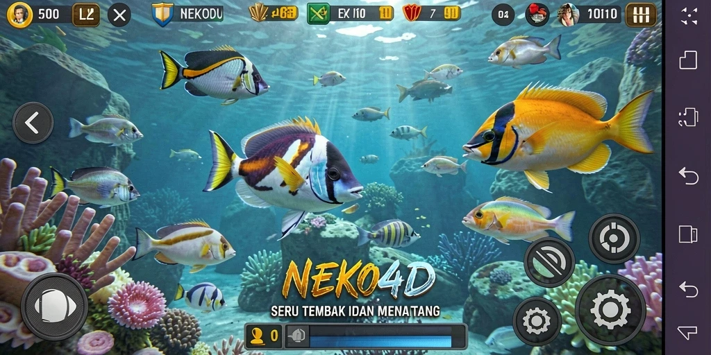Gameplay seru Tembak Ikan di NEKO4D yang penuh warna.
