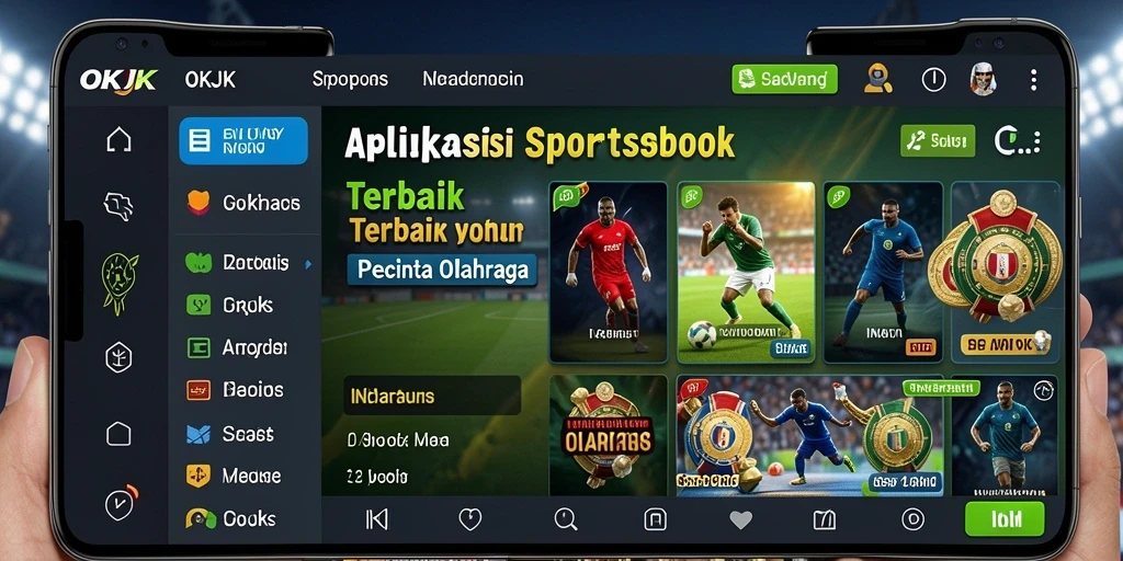 Tampilan antarmuka OKJK yang menarik dan informatif untuk taruhan olahraga.