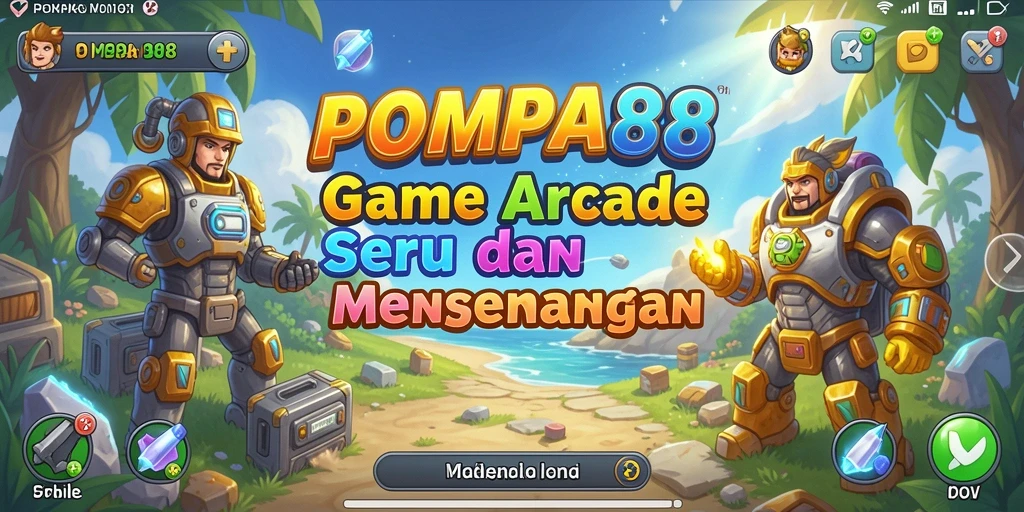 Tampilan gameplay seru POMPA88 dengan tantangan menantang.