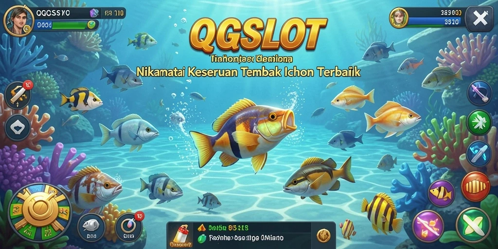 Tampilan gameplay seru dari QQSLOT Tembak Ikan.