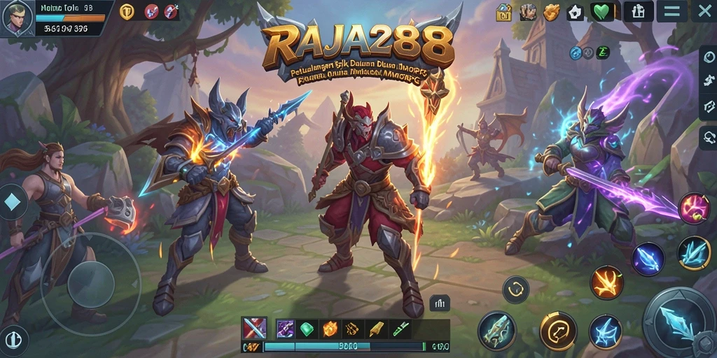 Screenshot gameplay RAJA288 menampilkan pertempuran yang mendebarkan dalam dunia MMORPG.