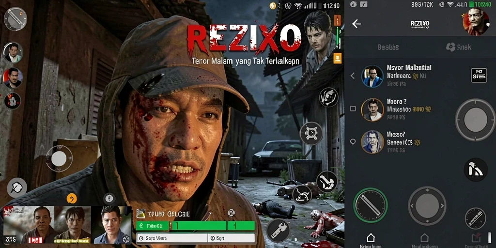 Screenshot menampilkan gameplay mencekam dari REZIXO.