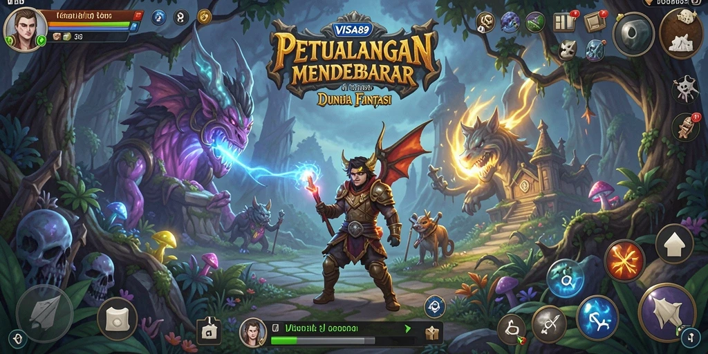 Tampilan gameplay mendebarkan dalam petualangan fantastis.